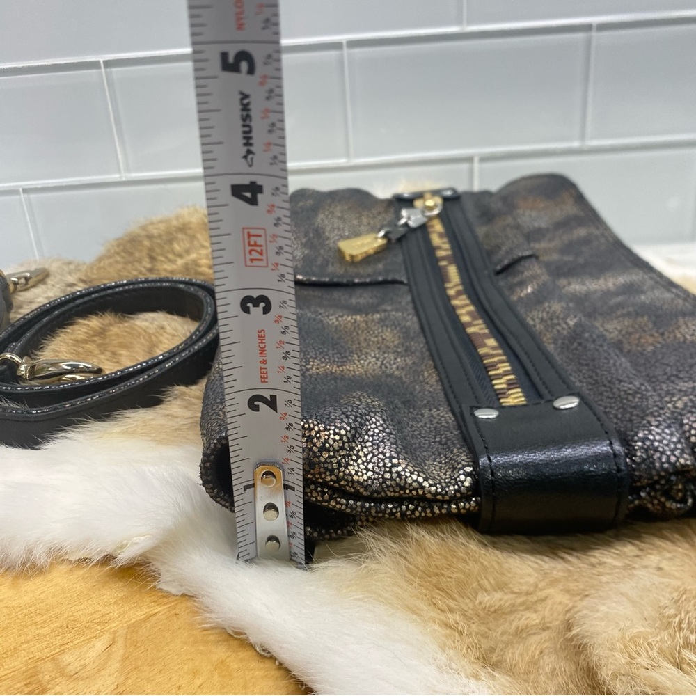 See by Chloé Textured Leather Metallic Clutch Shoulder Envelope Bag - Picture 9 of 15